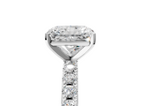 White gold Radiant Solitaire Pavé Band with Four-Prong Setting_210
