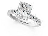 White gold Radiant Solitaire Pavé Band with Four-Prong Setting_211