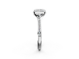 White gold Radiant Solitaire Pavé Band with Four-Prong Setting_46