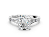 White gold Radiant Solitaire Pavé Band with Four-Prong Setting_48