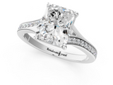 White gold Radiant Solitaire Pavé Band with Four-Prong Setting_49