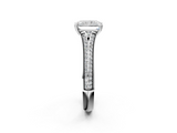 White gold Radiant Solitaire Pave Split Shank Engagement Ring with Six-Prong Setting_44