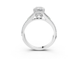 White gold Radiant Solitaire Pave Split Shank Engagement Ring with Six-Prong Setting_45