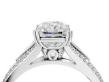 White gold Radiant Solitaire Pave Split Shank Engagement Ring with Six-Prong Setting_51