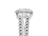 White gold Radiant Solitaire Split Shank Pavé Diamond Engagement Ring_325