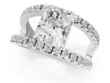 White gold Radiant Solitaire Split Shank Pave Diamond Ring_50