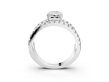 White gold Radiant Solitaire Split Shank Pave Diamond Ring_52