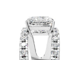 White gold Radiant Solitaire Split Shank Pave Diamond Ring_53