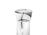 White gold Radiant Solitaire Tension Set Diamond Ring with Wide Band_40