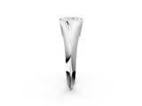 Silver 1.53 Carat F VVS2 Radiant Solitaire Tension Set Diamond Ring