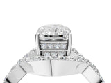 White gold Radiant Solitaire Twist Band Pavé Diamond Engagement Ring_72