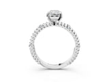 White gold Radiant Solitaire Twisted Band Prong Set Engagement Ring_86