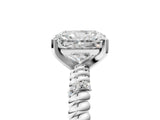 White gold Radiant Solitaire Twisted Band Prong Set Engagement Ring_88