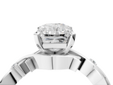 White gold Radiant Solitaire Twisted Band Prong Setting Ring_264