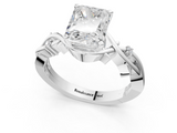 White gold Radiant Solitaire Twisted Band Prong Setting Ring_285