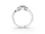 White gold Radiant Solitaire Twisted Band Scroll Prong Ring_6