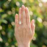 White gold Radiant Solitaire Twisted Pave Band with Four-Prong Setting_13