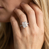 White gold Radiant Solitaire Twisted Pave Band with Four-Prong Setting_15