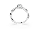 White gold Radiant Solitaire Twisted Pave Diamond Ring with Four-Prong Setting_27