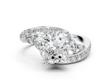 White gold Radiant Solitaire with Pavé Twist Band and Four-Prong Setting_139