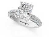 White gold Radiant Solitaire with Pave Band and Four-Prong Setting_38
