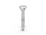 White gold Radiant Solitaire with Pave Band and Four-Prong Setting_39