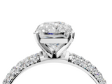 White gold Radiant Solitaire with Pave Band and Four-Prong Setting_41