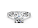 White gold Radiant Solitaire with Side Baguettes and Channel Set Band_90