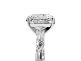 White gold Radiant Solitaire with Side Baguettes and Channel Set Band_95