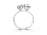 White gold Radiant and Emerald Cut Toi Moi Ring with Prong Setting_49