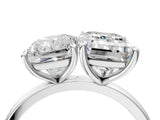 White gold Radiant and Emerald Cut Toi Moi Ring with Prong Setting_50