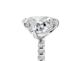 White gold Radiant and Heart Toi Moi Ring with Prong Setting and Micro Pave Band