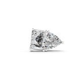 White gold Radiant and Trillion Diamond Two-Stone Pendant with Prong Setting_20