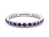 White gold Round Amethyst Bezel Set Eternity Band_6