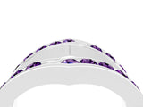 White gold Round Amethyst Channel-Set Chevron Band_10