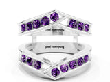 White gold Round Amethyst Channel-Set Chevron Band_6
