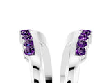 White gold Round Amethyst Chevron Contour Band with Prong Setting_11
