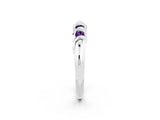 White gold Round Amethyst Eternity Band with Twist Prong Setting_14