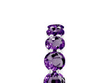 White gold Round Amethyst Eternity Band with U-Prong Setting_35
