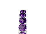 White gold Round Amethyst Half Eternity Band with Classic Prong Setting_11