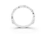 White gold Round Amethyst Leaf Eternity Band with Bezel Setting_45