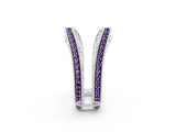 White gold Round Amethyst Milgrain Eternity Band with Channel Setting_20