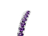 White gold Round Amethyst Pavé Curved Band with Shared Prong Setting_11