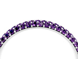 White gold Round Amethyst Pavé Eternity Band with Shared Prong Setting_10