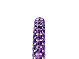 White gold Round Amethyst Pavé Eternity Band with Shared Prong Setting_11