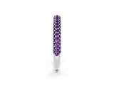 White gold Round Amethyst Pavé Eternity Band with Shared Prong Setting_8