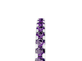 White gold Round Amethyst Pavé Set Eternity Band with Micro Prong Setting_11