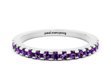 White gold Round Amethyst Pavé Set Eternity Band with Micro Prong Setting_6