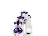 White gold Round Amethyst Prong-Set Crossover Band_11