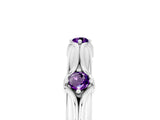 White gold Round Amethyst Prong Set Milgrain Eternity Band_11